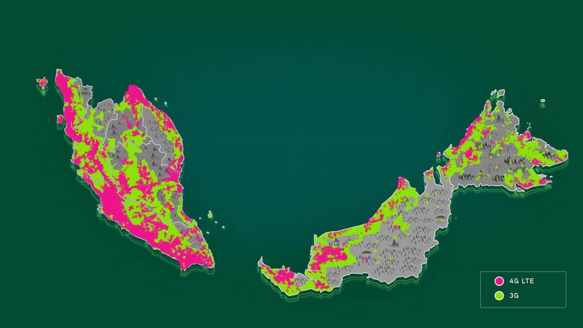 malaisia cobertura mapa