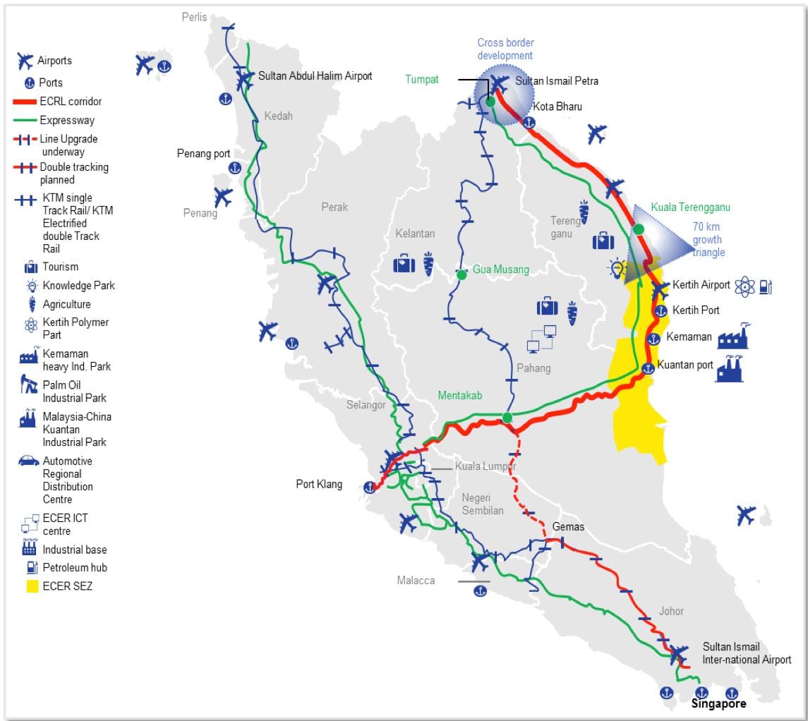 mapa da costa leste malaisia