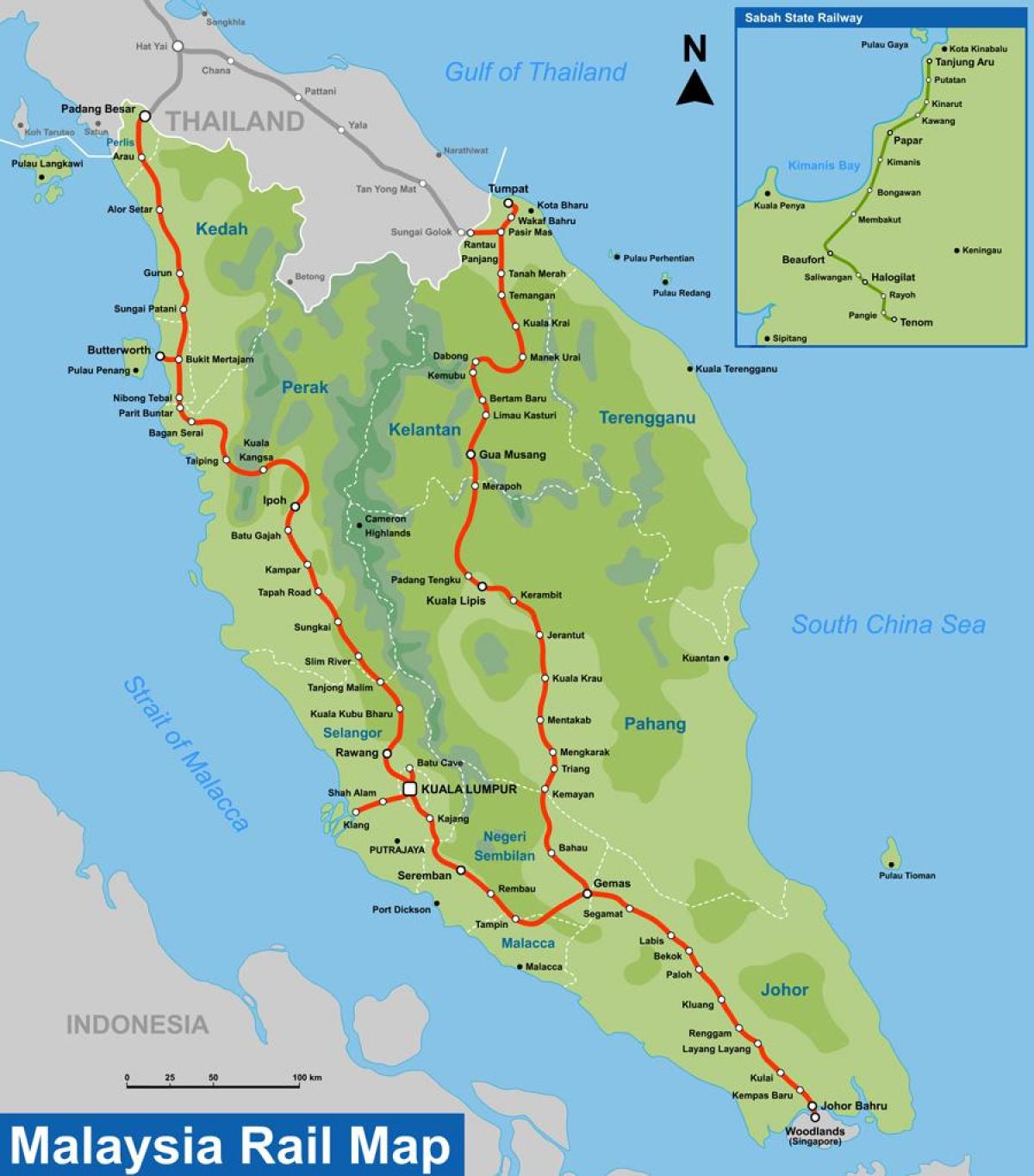 ktm mapa da ruta malaisia