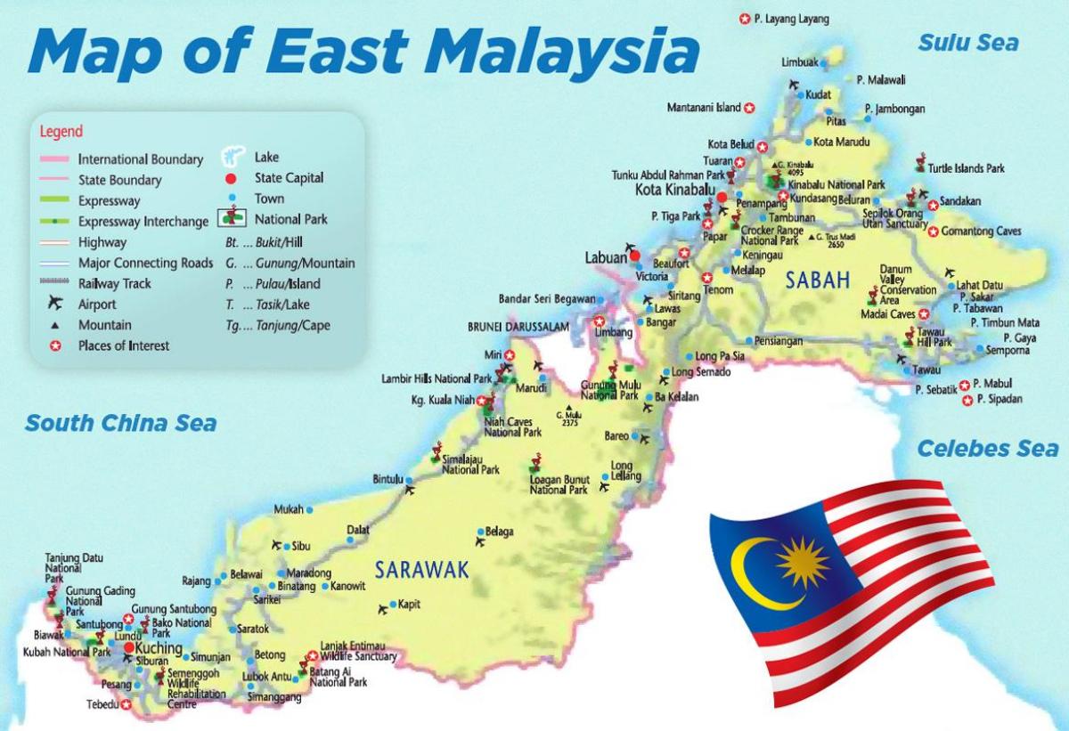 mapa de medio malaisia