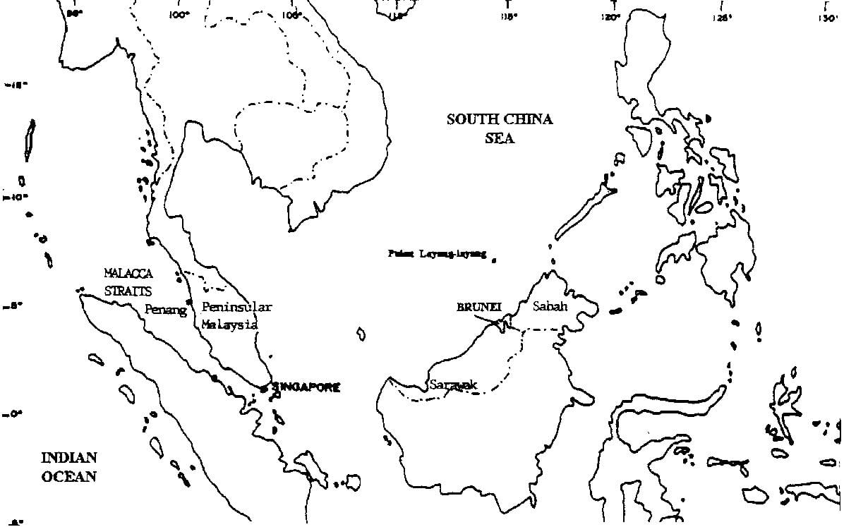 mapa de malaisia mapa debuxo