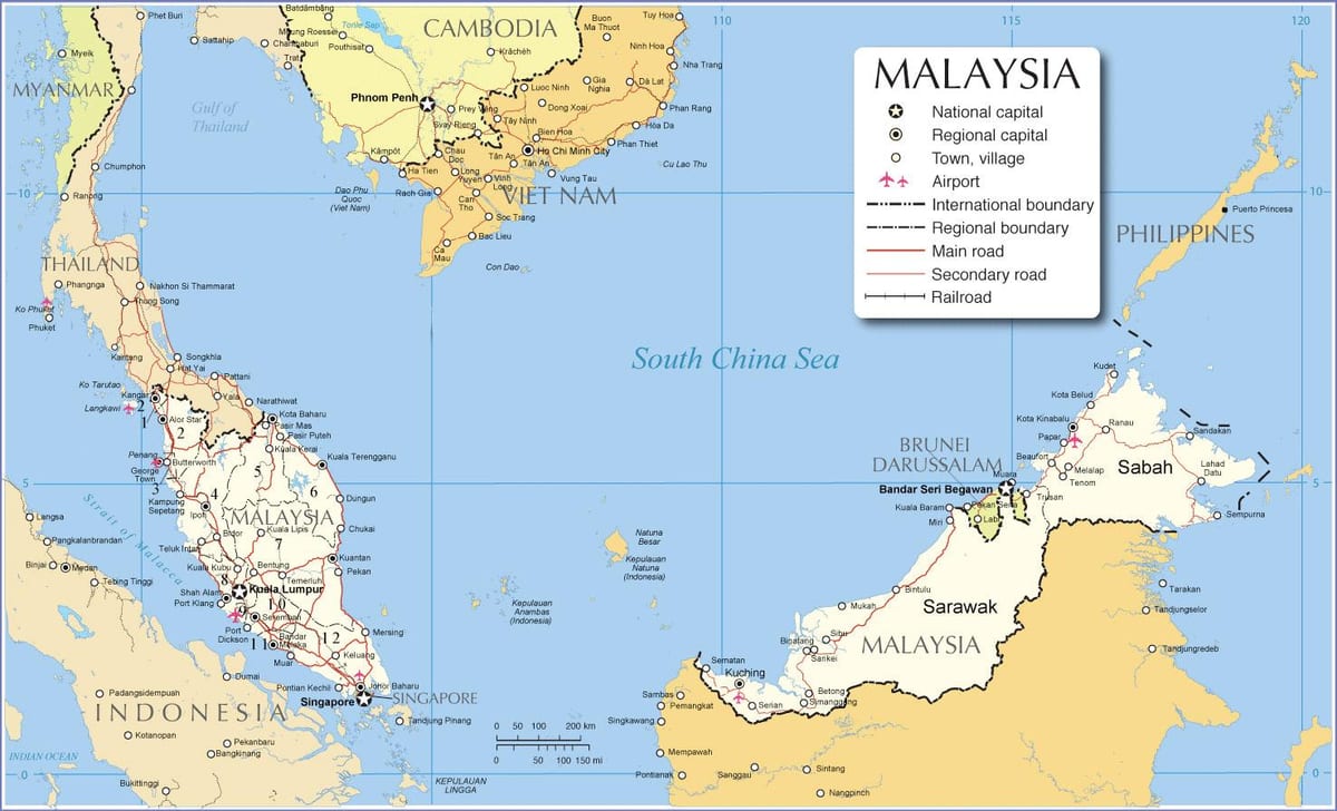 mapa de malaisia terminal do aeroporto