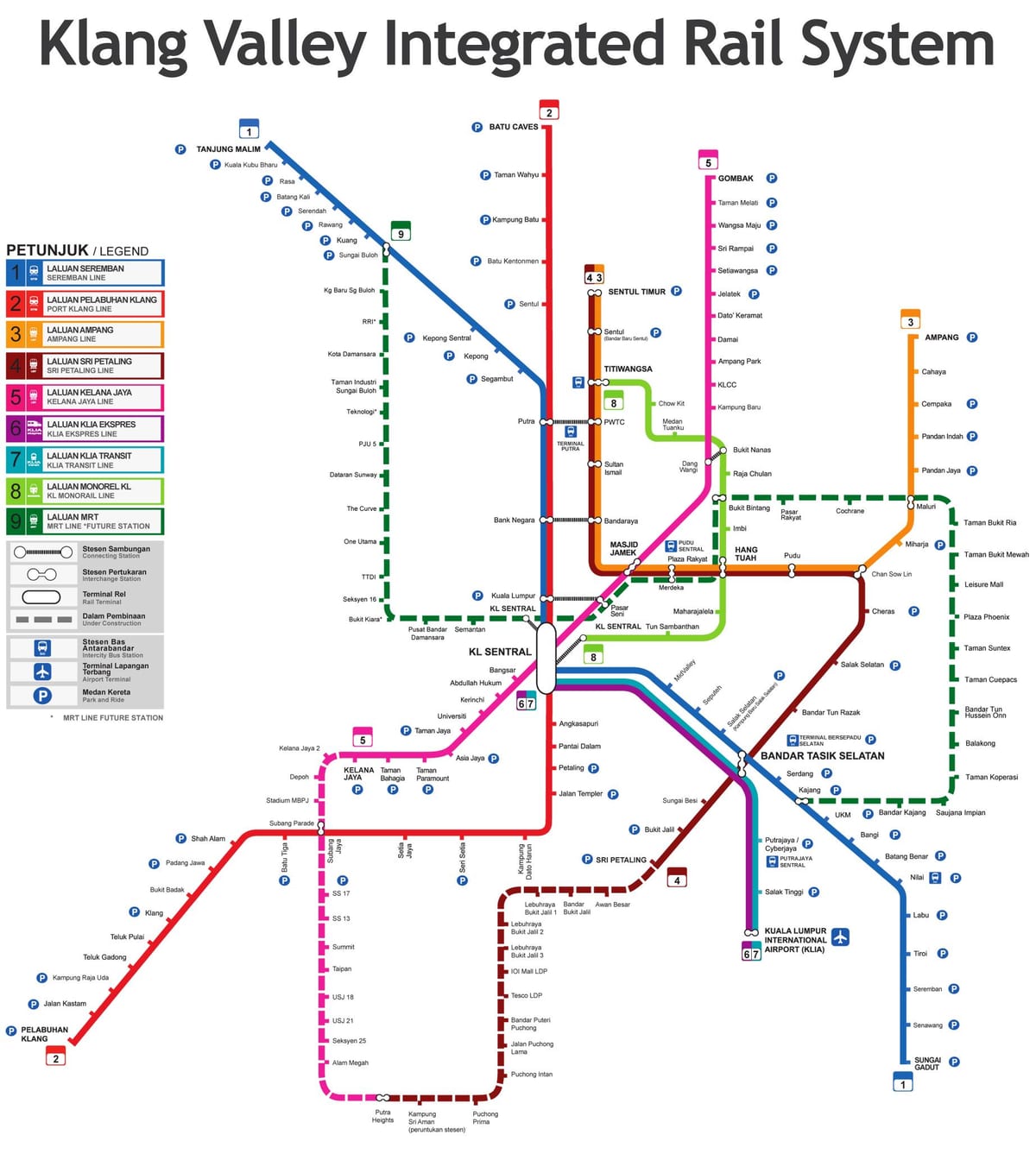 tránsito mapa malaisia