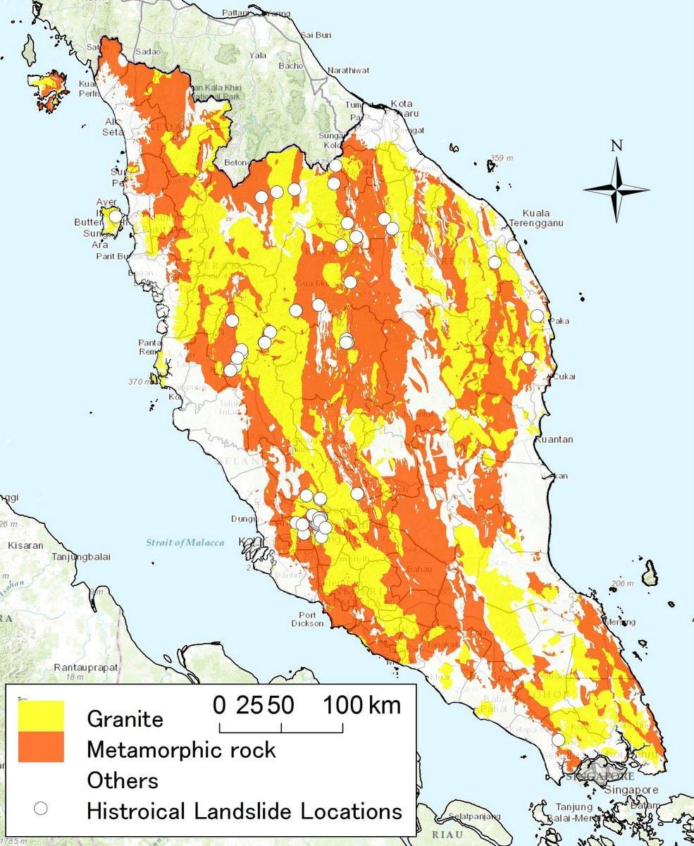 mapa xeolóxico de malaisia