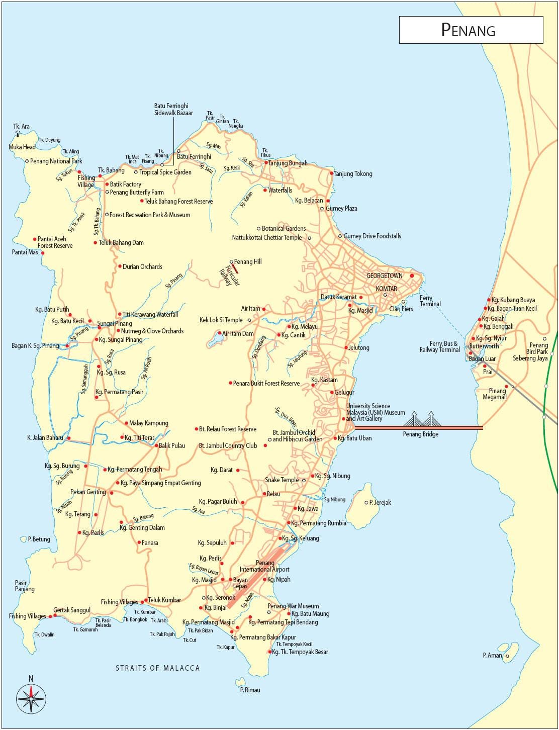 mapa pulau pinang malaisia