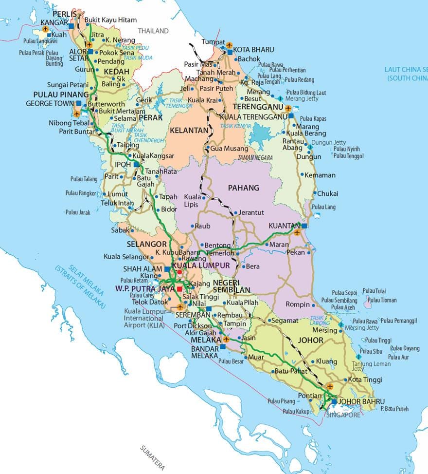 penisular malaisia mapa