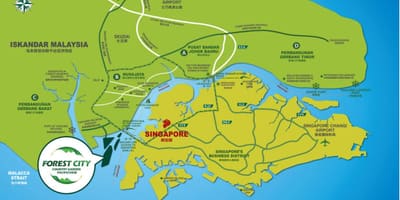 Mapa do bosque da cidade malaisia
