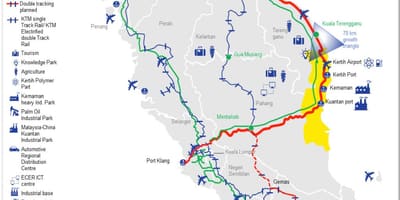 Mapa da costa leste malaisia