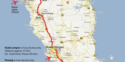 Ipoh en malaisia mapa