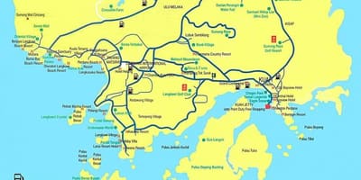 Mapa de malaisia e langkawi