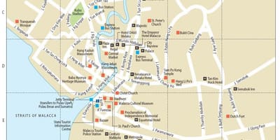 Mapa de malaca malaisia