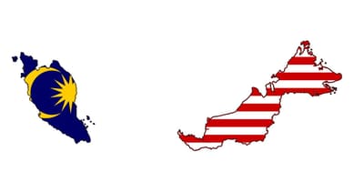 Mapa de malaisia bandeira