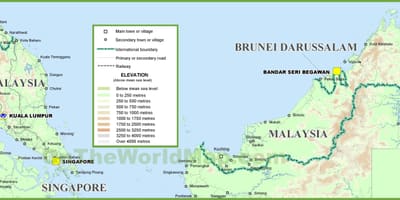 Malaisia xeografía mapa