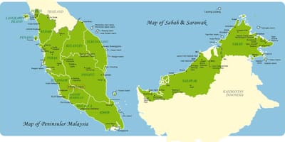 Malaisia completo mapa