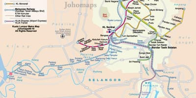 Malaisia metro mapa