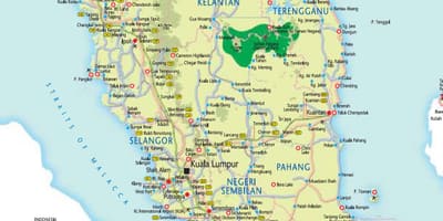 Malaisia praias mapa