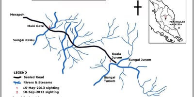 Mapa malaisia río