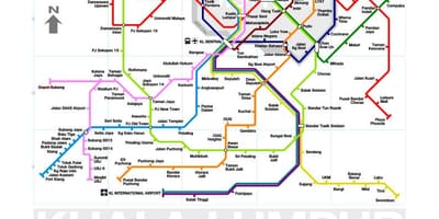 Mrt liña 3 mapa da ruta malaisia