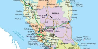 Penisular malaisia mapa