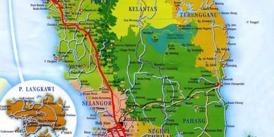 Mapa do sur de malaisia